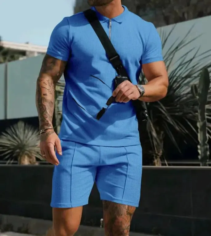 Men's Summer Waffle Casual Suit