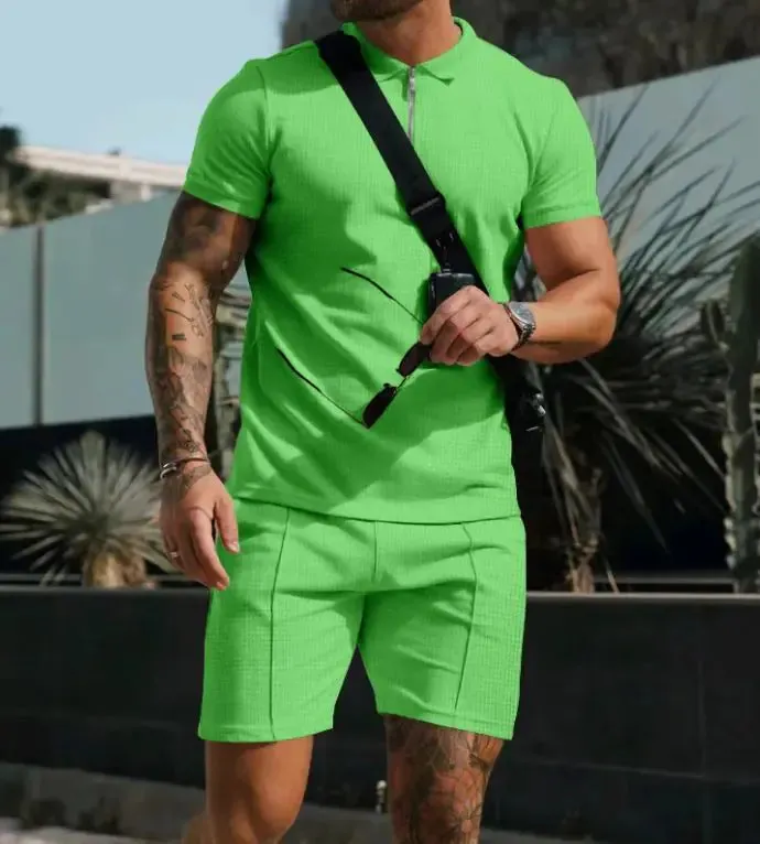 Men's Summer Waffle Casual Suit