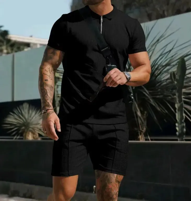 Men's Summer Waffle Casual Suit