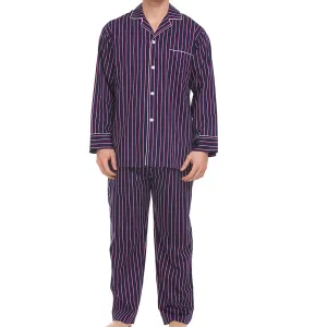 Mens Symmar Tencel Pajamas Red Striped