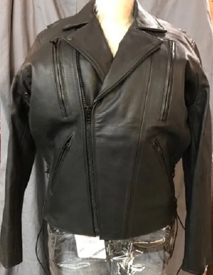 Mens Thick Heavy Motorcycle Jacket BHW 785V ZOL