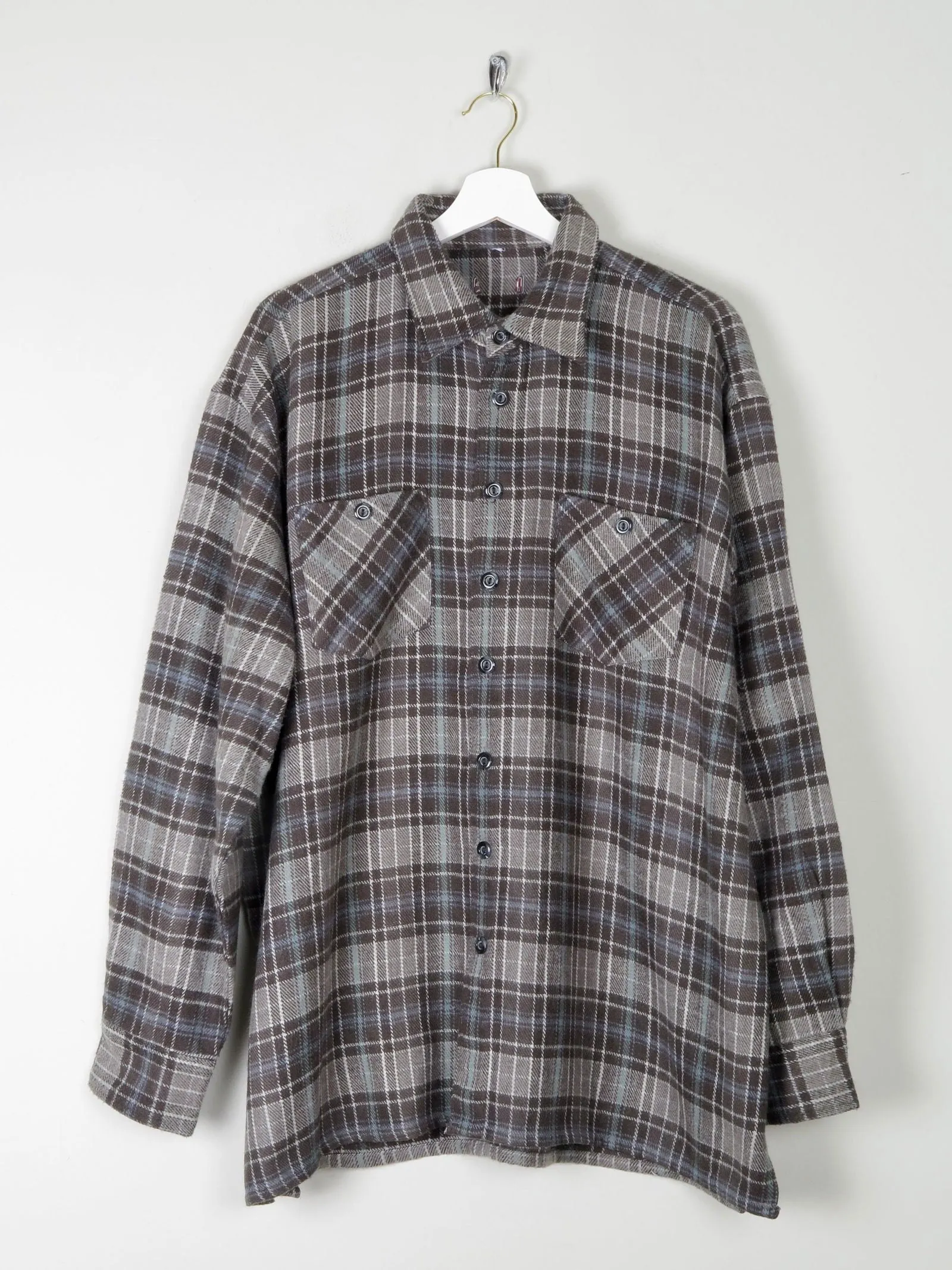 Men's Vintage Heavy Flannel Wool Feel Shirt XL