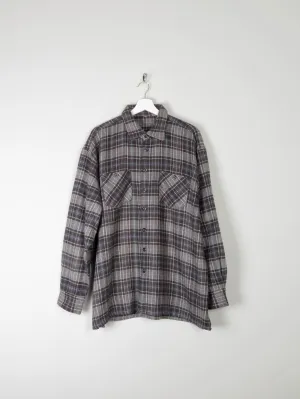Men's Vintage Heavy Flannel Wool Feel Shirt XL