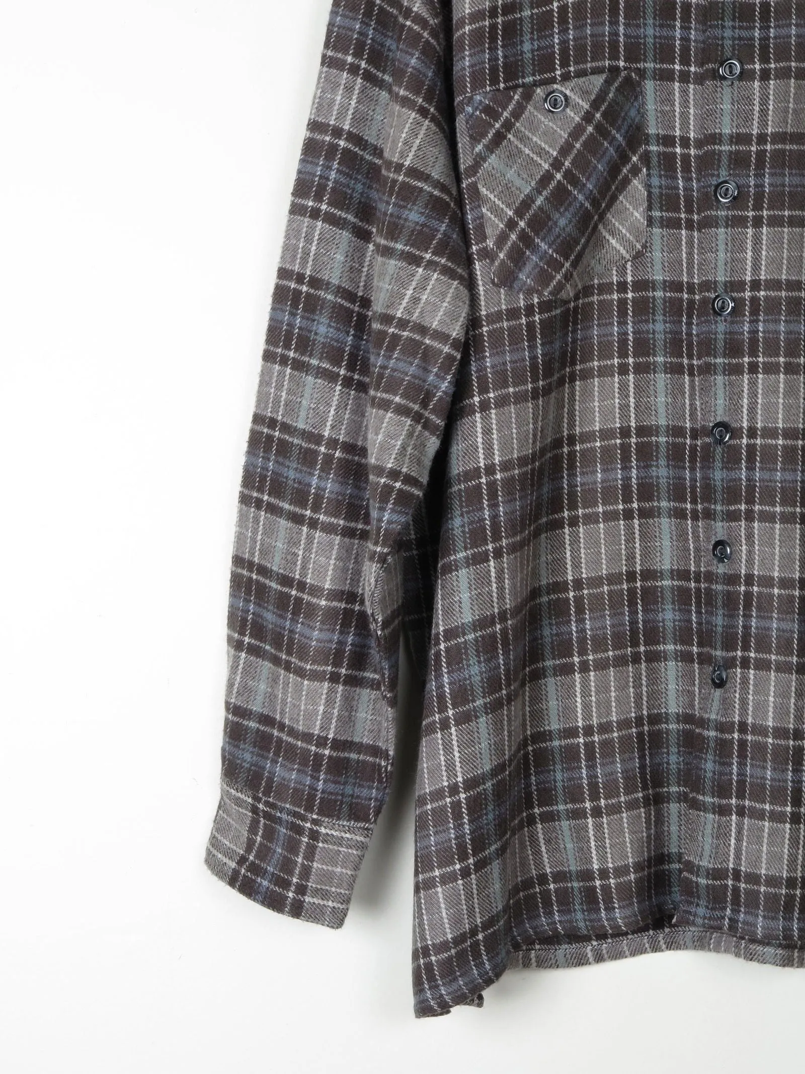 Men's Vintage Heavy Flannel Wool Feel Shirt XL