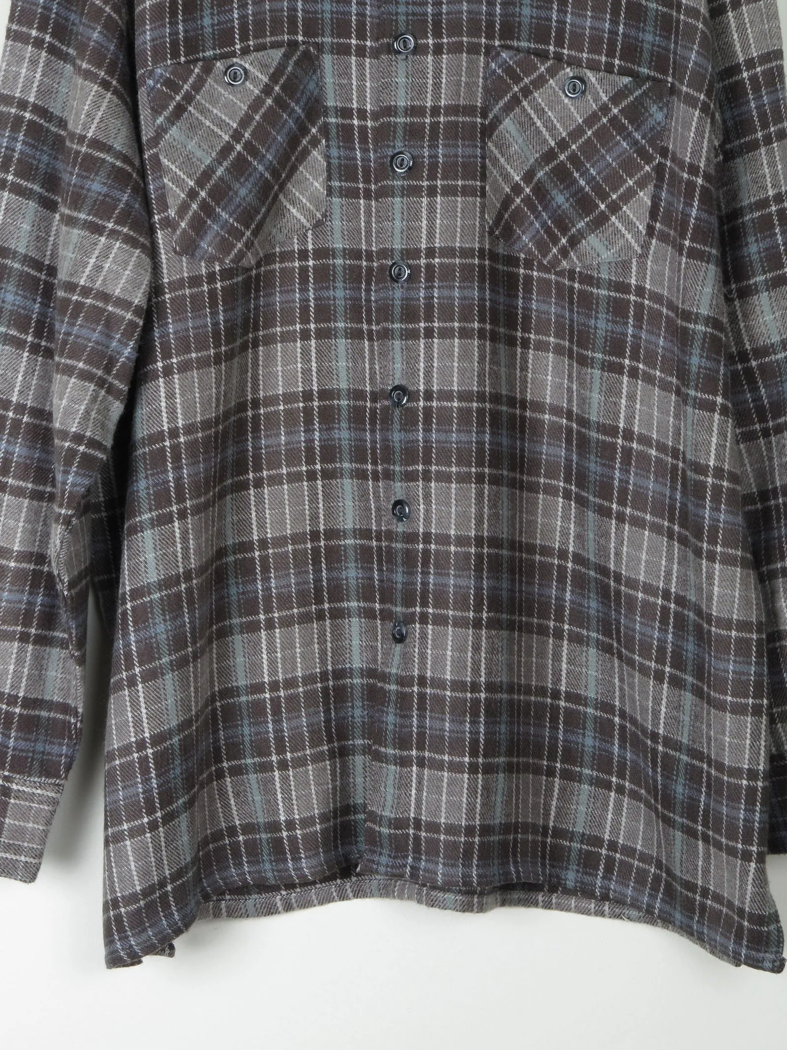 Men's Vintage Heavy Flannel Wool Feel Shirt XL