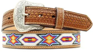 Men's Western Beaded Belt 1-1/2" Wide