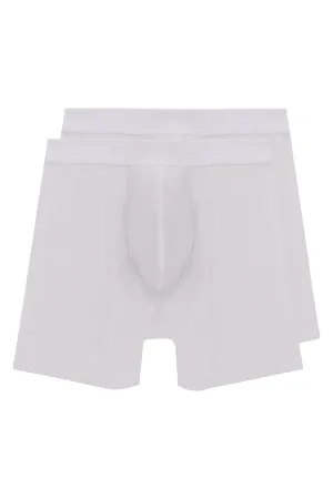 Men's White Boxer Briefs Duo Pack