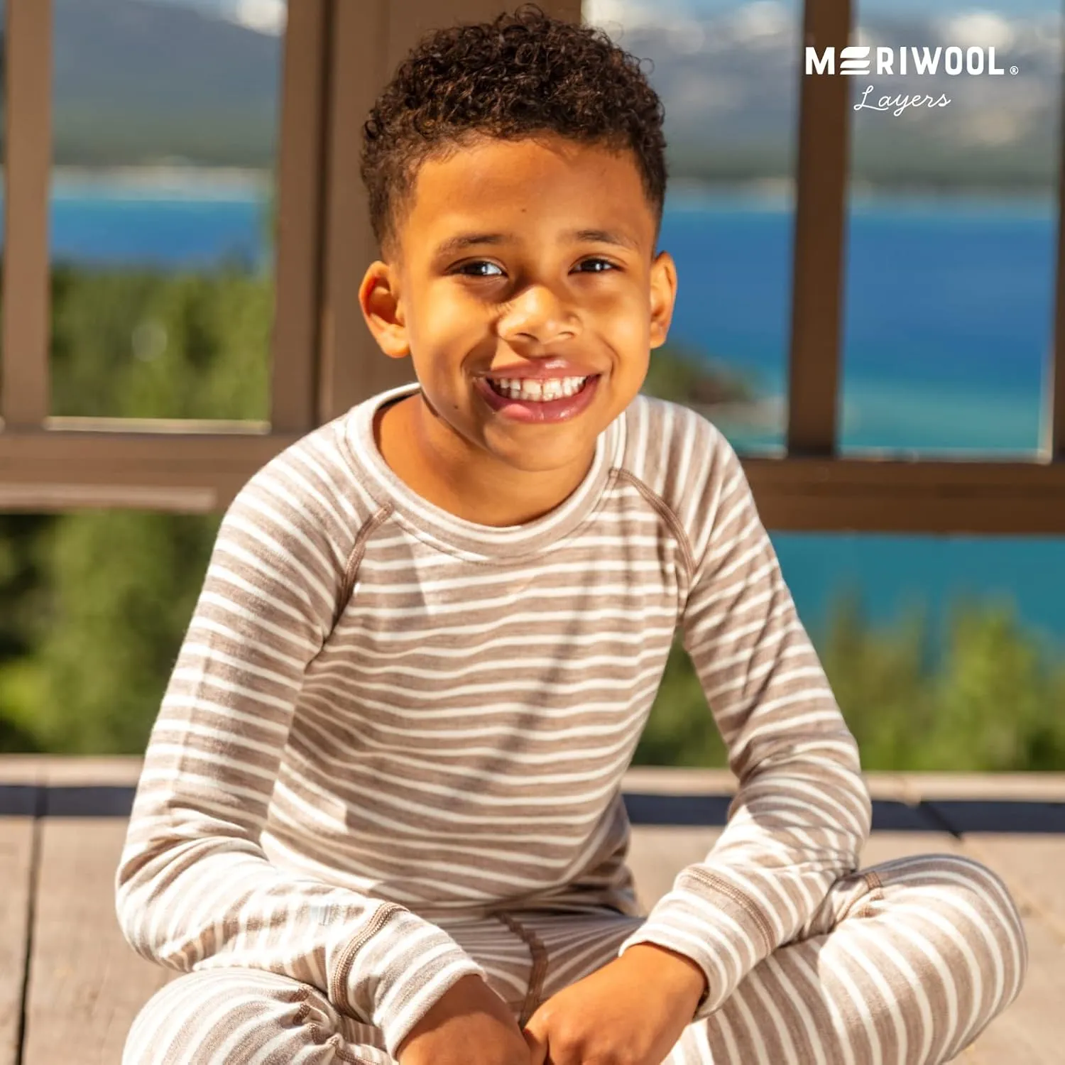 MERIWOOL Kids Unisex Long Sleeve Shirt Thermal Midweight Merino Wool Base Layer