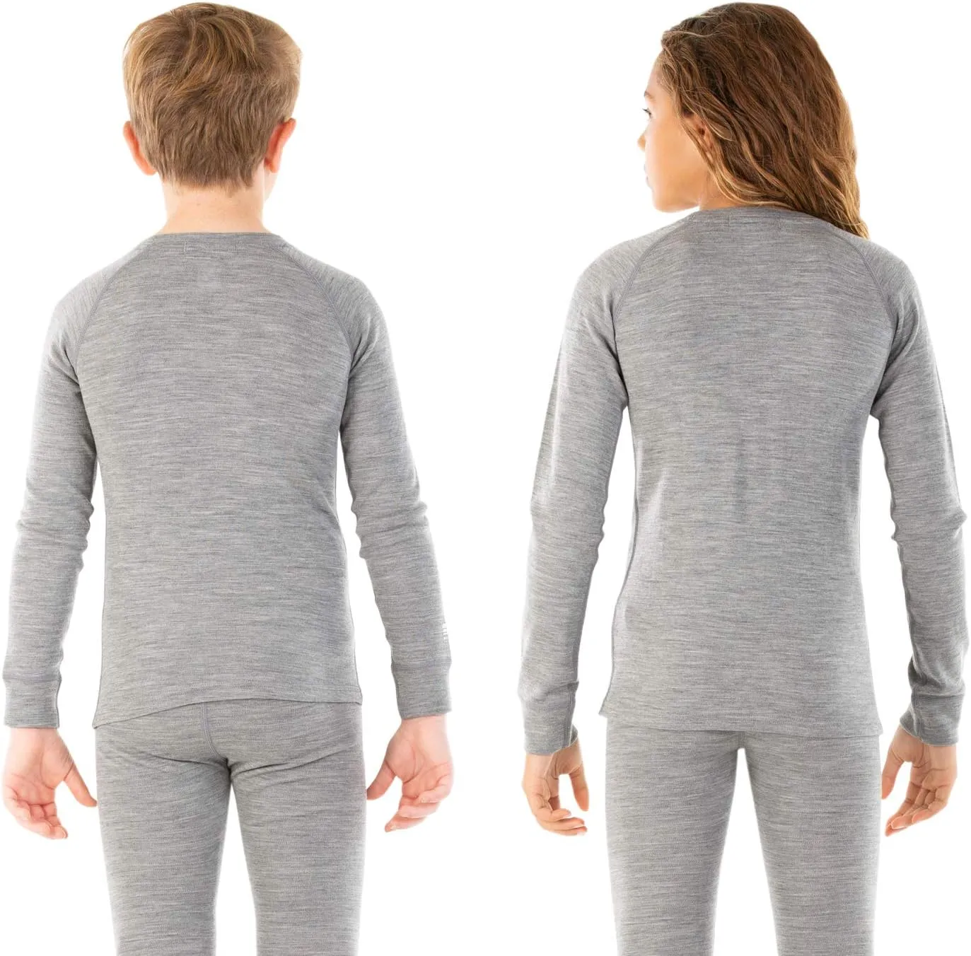 MERIWOOL Kids Unisex Long Sleeve Shirt Thermal Midweight Merino Wool Base Layer