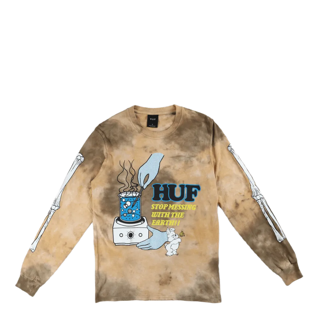 Mess Tiedye L/s Tee Brown