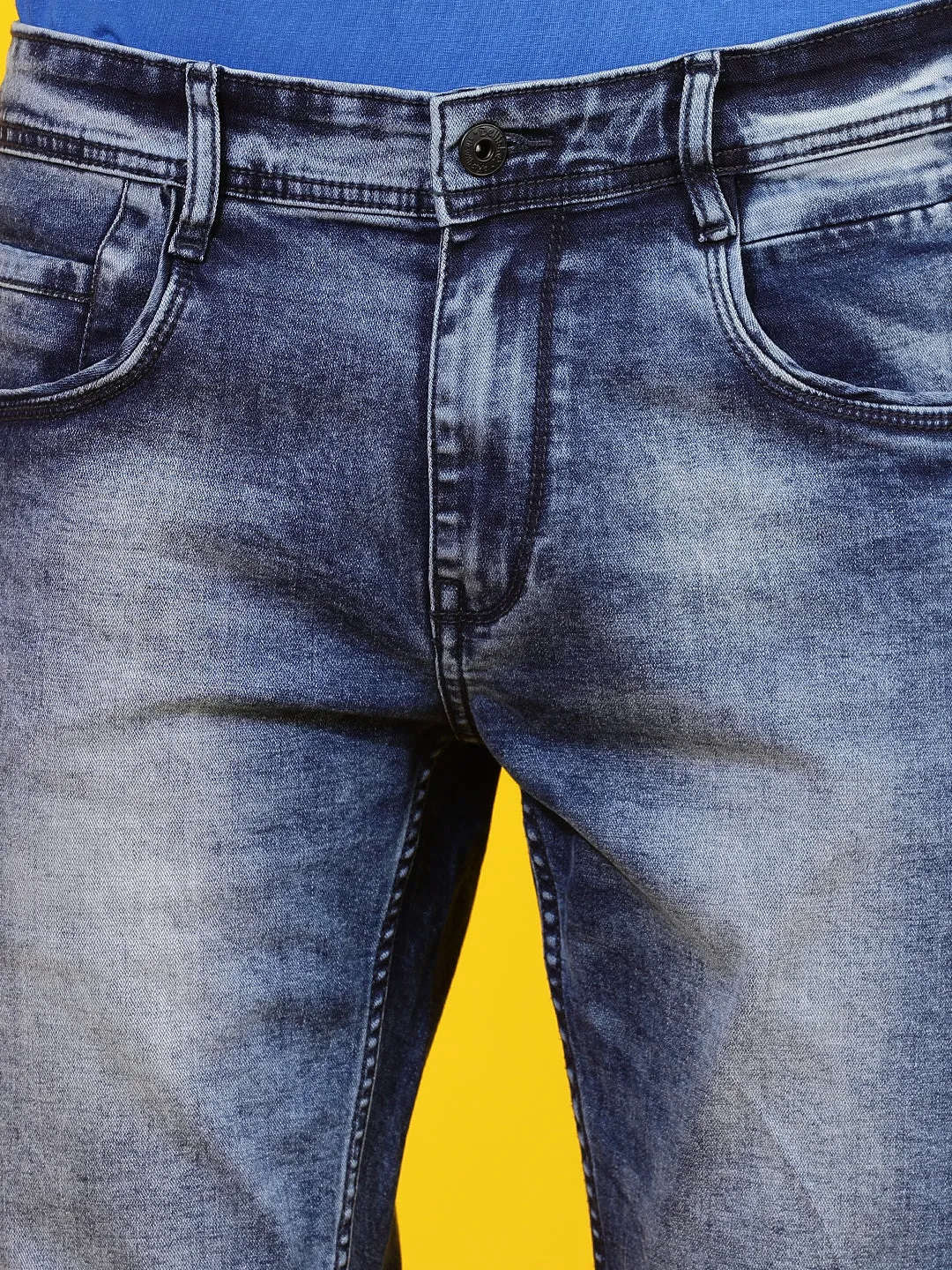 Mid Blue Slim Fit Denim Jeans