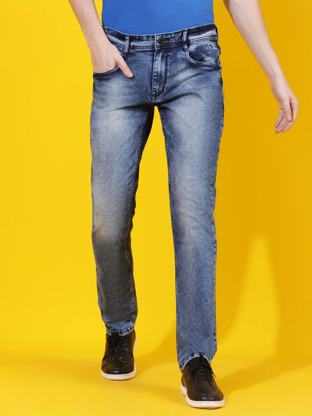 Mid Blue Slim Fit Denim Jeans