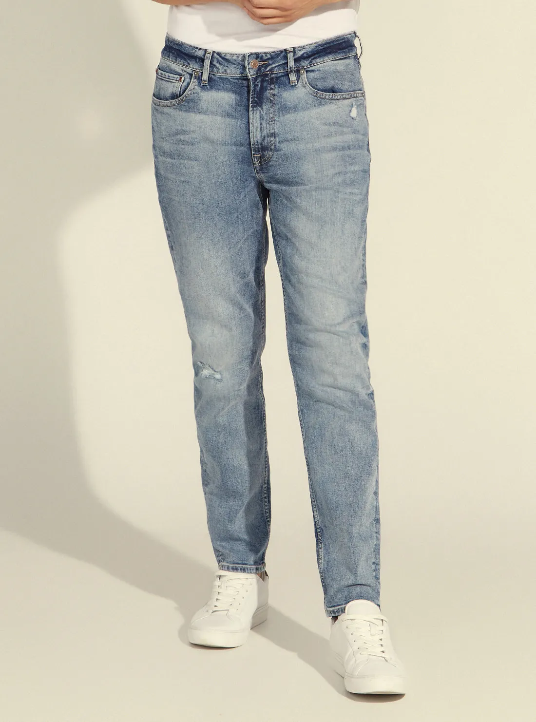 Mid-Rise Straight Leg Drake Denim Jeans In Atomics Wash