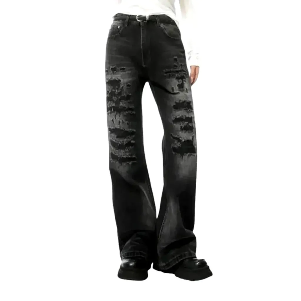 Mid-waist wide fit men's jeans