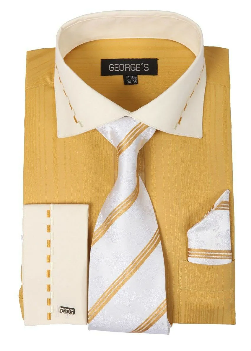Milano Moda Dress Shirt AH621-Gold