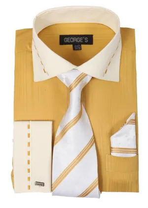 Milano Moda Dress Shirt AH621-Gold