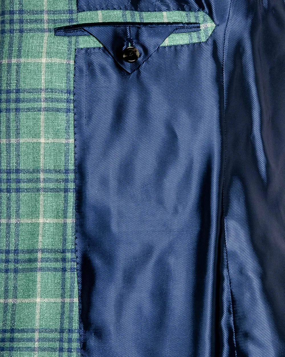 Mint Green and Blue Plaid Sportcoat