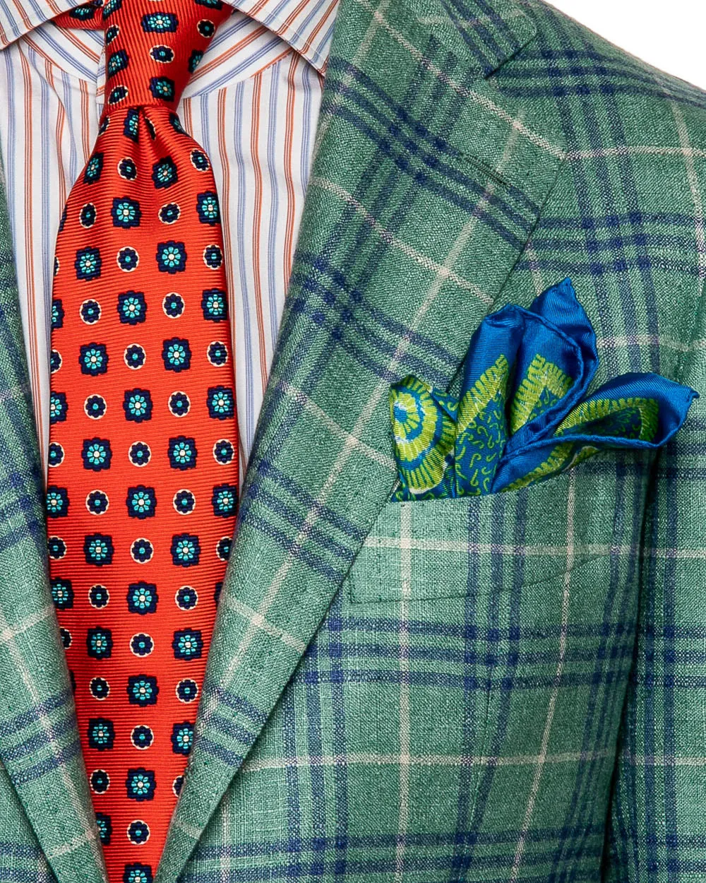 Mint Green and Blue Plaid Sportcoat