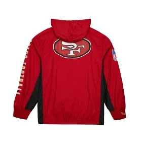 Mitchell & Ness Men's San Francisco 49ers Team OG 2.0 Anorak Windbreaker Vintage Logo Jacket