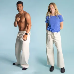 MIYAMOTO 100% Organic Cotton Ninja Karate Gi Pants (Martial Arts Pants: Kung Fu, Judo, Jiujitsu) (Unisex)