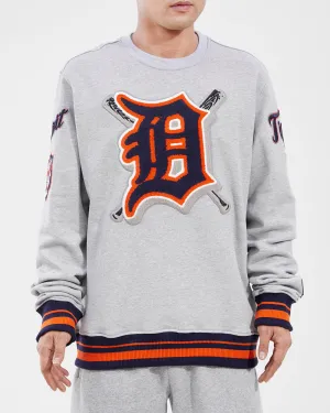 MLB DETROIT TIGERS MASHUP MEN'S RIB CREWNECK (HEATHER GREY)