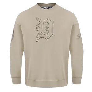 MLB DETROIT TIGERS NEUTRAL DROP SHOULDER FLC CREWNECK (TAUPE)