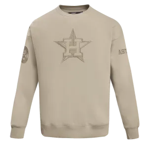 MLB HOUSTON ASTROS NEUTRAL DROP SHOULDER FLC CREWNECK (TAUPE)