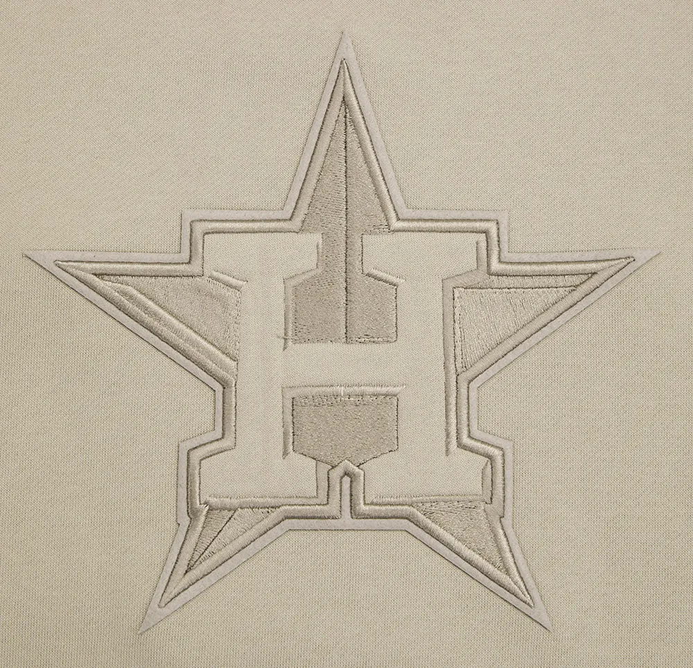 MLB HOUSTON ASTROS NEUTRAL DROP SHOULDER FLC CREWNECK (TAUPE)