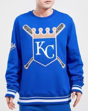 MLB KANSAS CITY ROYALS MASHUP MEN'S RIB CREWNECK (ROYAL BLUE)