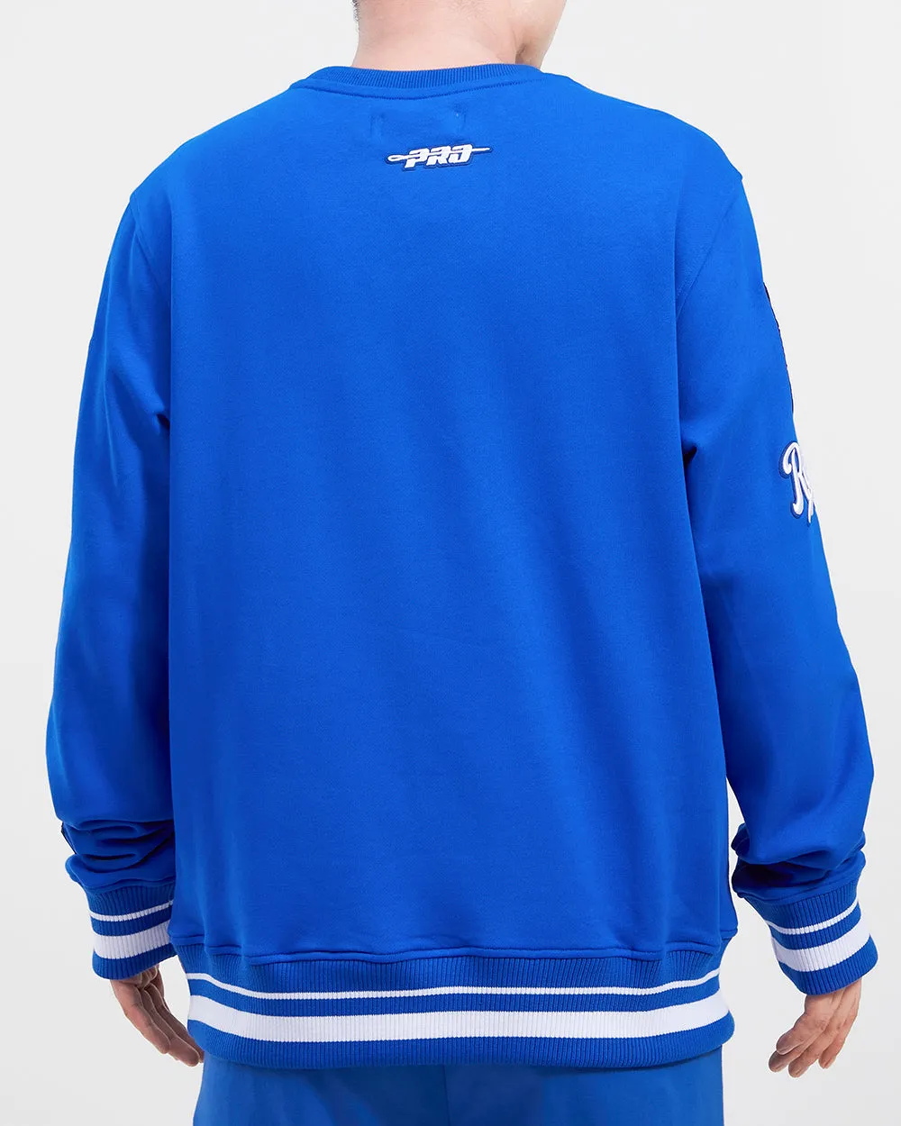 MLB KANSAS CITY ROYALS MASHUP MEN'S RIB CREWNECK (ROYAL BLUE)