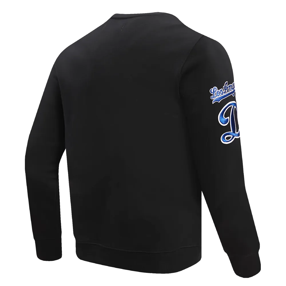 MLB LOS ANGELES DODGERS OLD ENGLISH MEN'S CREWNECK (BLACK)