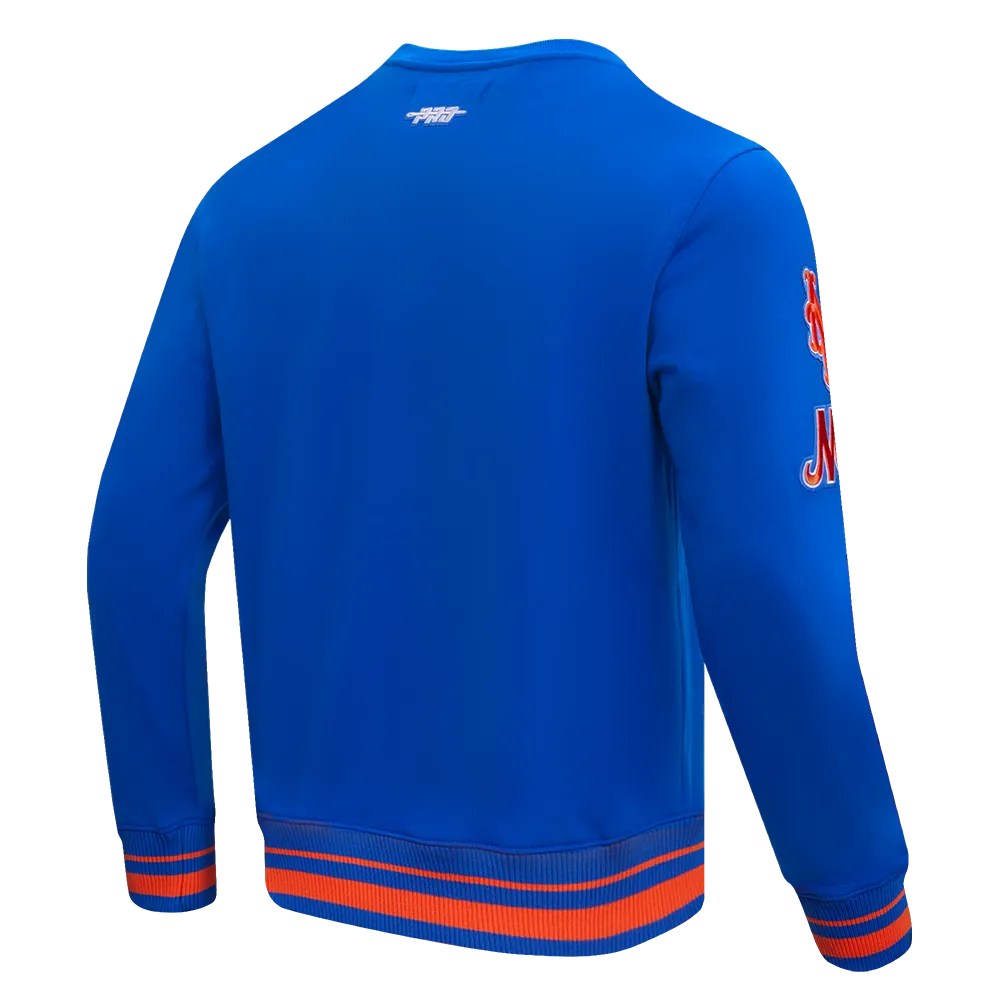 MLB NEW YORK METS MASHUP MEN'S RIB CREWNECK (ROYAL/ORANGE/ROYAL)