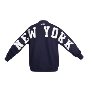 MLB NEW YORK YANKEES WINGSPAN MEN'S DROP SHOULDER FLC CREWNECK (MIDNIGHT NAVY)