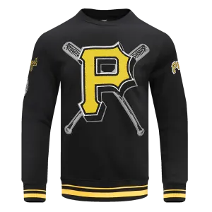 MLB PITTSBURGH PIRATES MASHUP MEN'S RIB CREWNECK (BLACK/YELLOW)