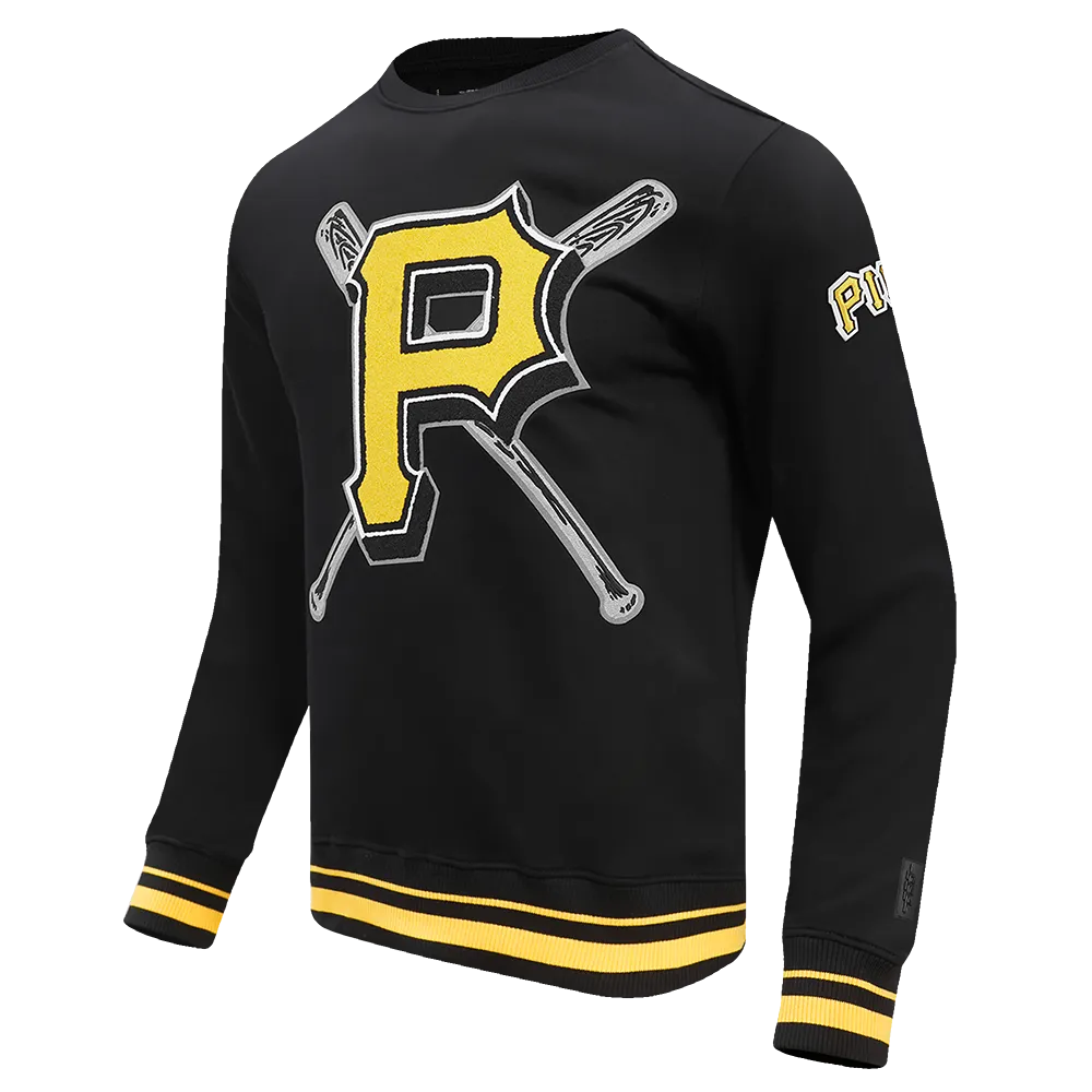 MLB PITTSBURGH PIRATES MASHUP MEN'S RIB CREWNECK (BLACK/YELLOW)