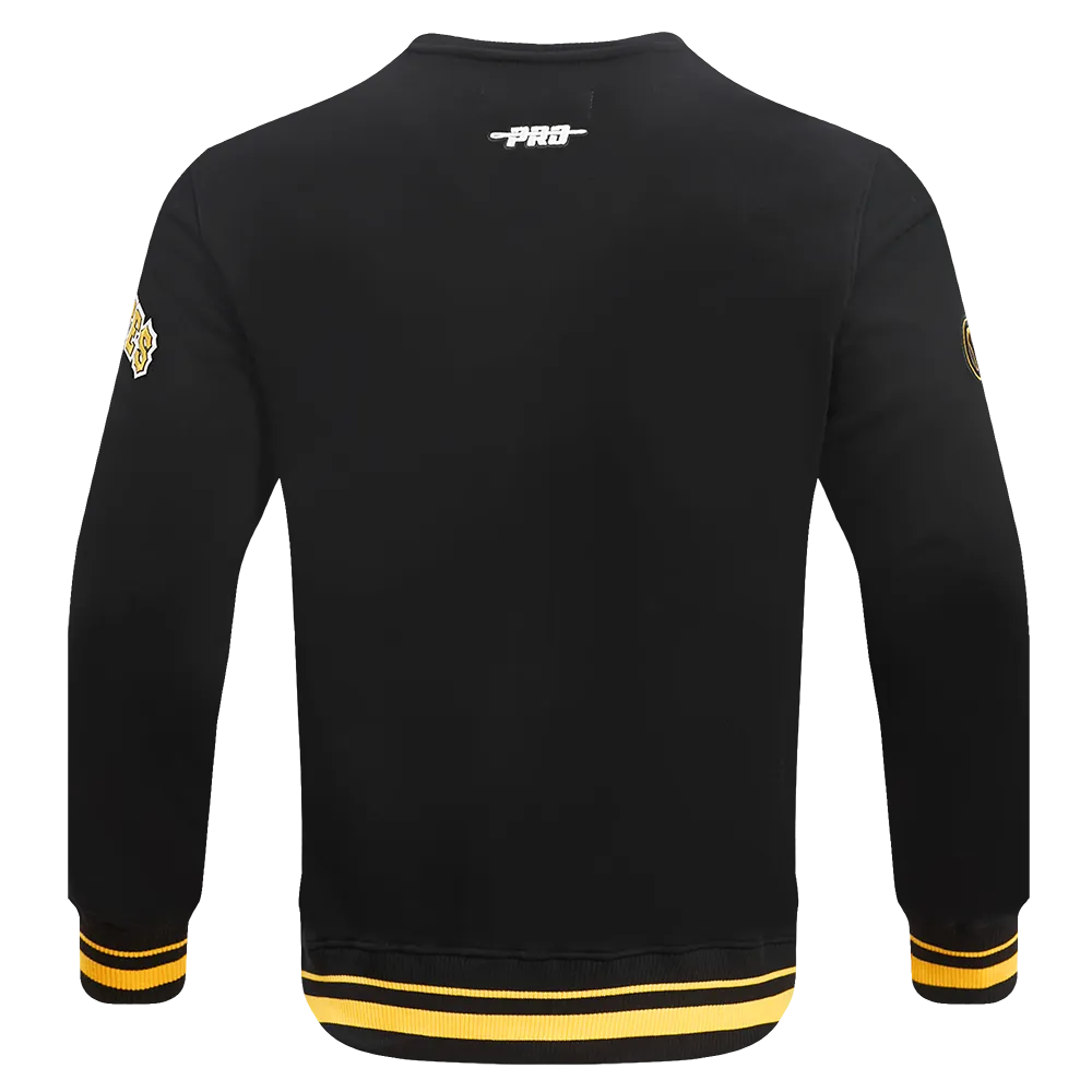 MLB PITTSBURGH PIRATES MASHUP MEN'S RIB CREWNECK (BLACK/YELLOW)