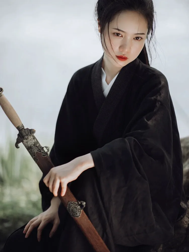 Mo Shui 墨水 Ink Stone Han Wei Jin Daily Cotton Linen Unisex Zhiju Robe
