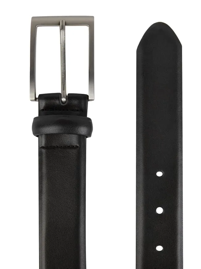 Montego leather belt, black