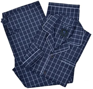 MP009 Navy Window Pane Pajama