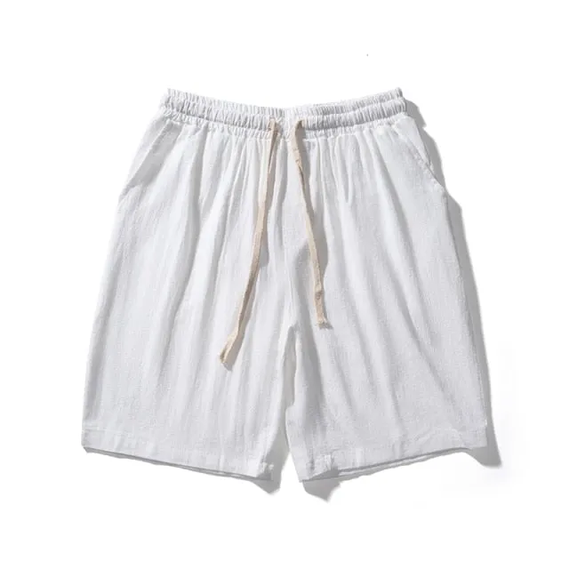 MrGB Cotton Line Shorts Men Summer Beach Casual Shorts Baggy Basic Pockets Shorts Men's Clothing