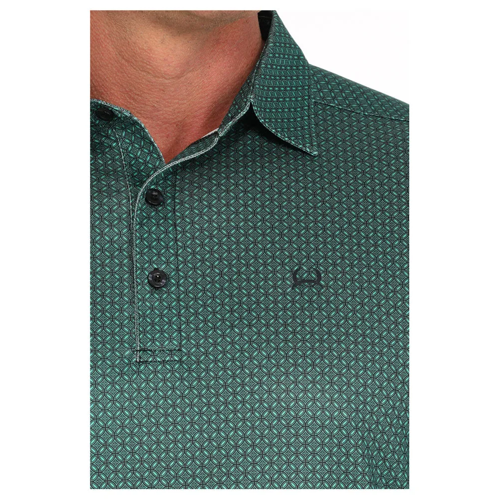 MTK1863042 Cinch Men's ArenaFlex Polo Shirt - Turquoise Print