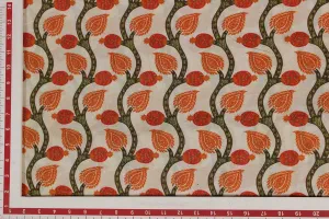 Multicolor Floral Cotton Linen Fabric
