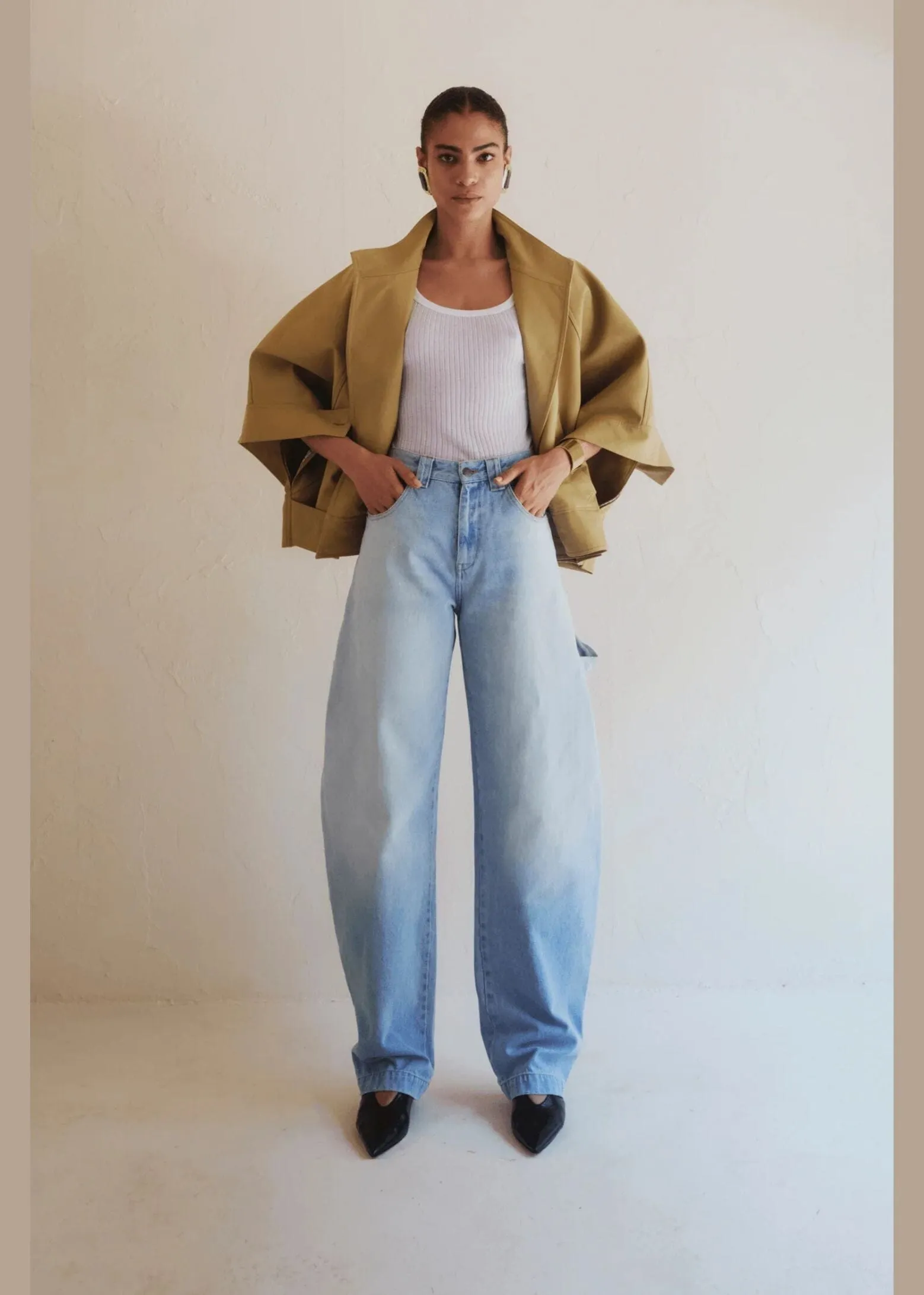 Nat Cropped Trench / Beige
