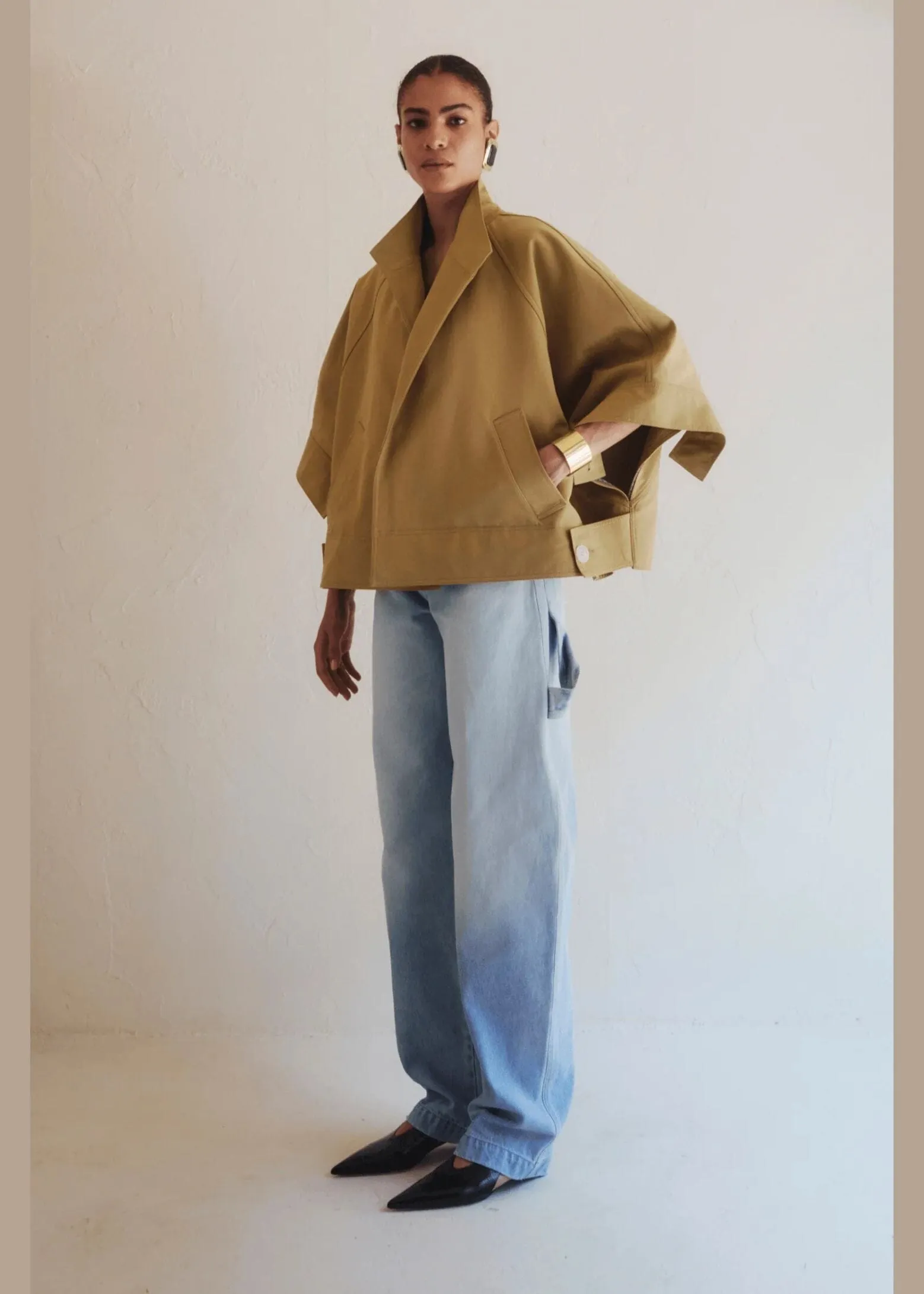 Nat Cropped Trench / Beige