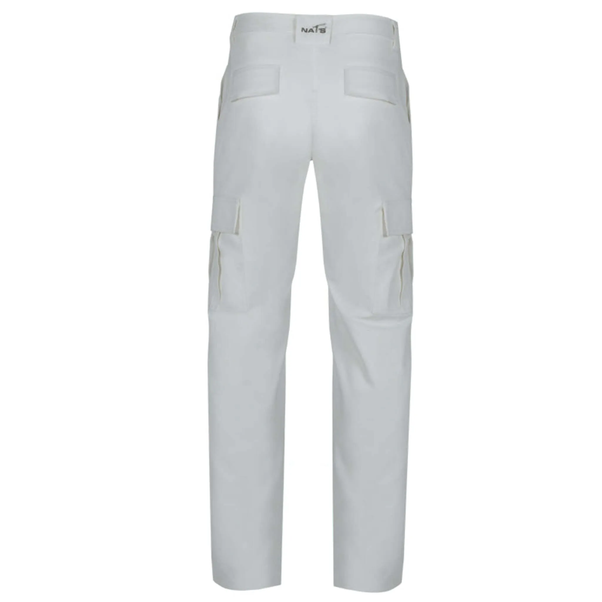Nats Men’s Cargo Work Pants, Stretch Fabric, Stain and Water Repellent, Low Rise, Cargo and Back Flap Pockets, Brass Zipper, Reinforced Seams | Sizes 28-46