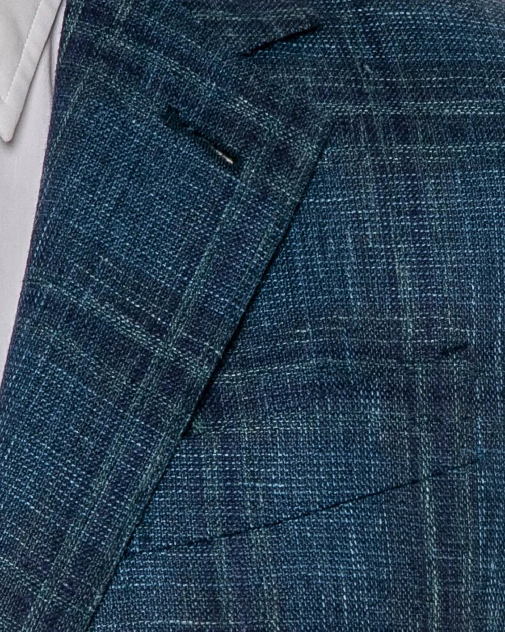 Navy Blue Mix with Teal Windowpane Sportcoat