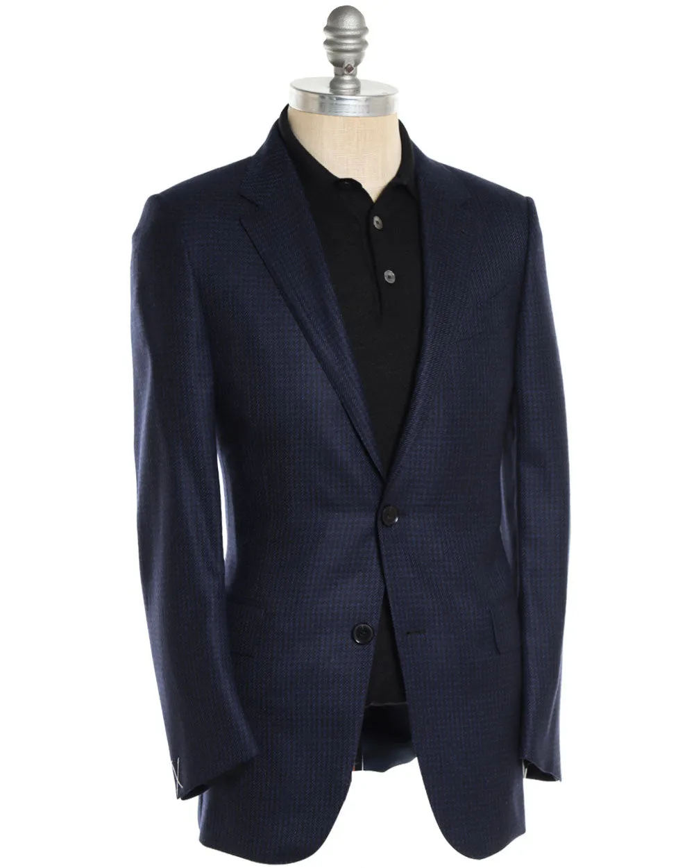 Navy Cashmere Houndstooth Sportcoat
