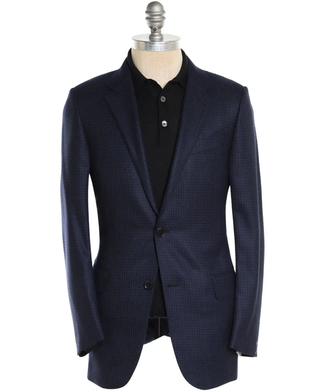 Navy Cashmere Houndstooth Sportcoat