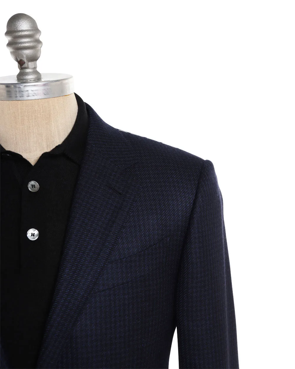 Navy Cashmere Houndstooth Sportcoat