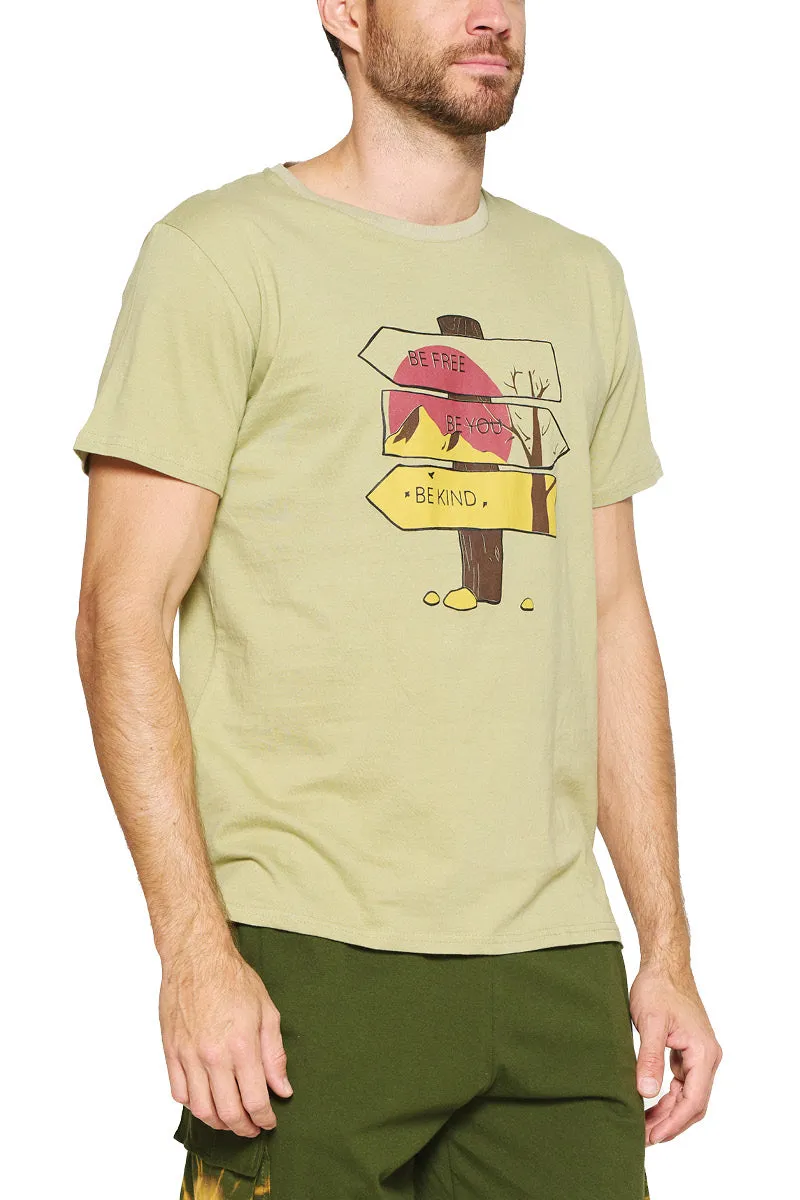 NAVY Men's T Shirt Be Free Be Kind